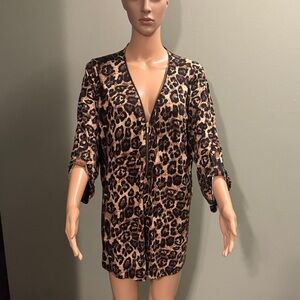 Leopard Print blouse size 1x